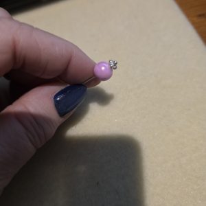 Nietstiften de luxe 60mm met 5 bolletjes (zk)