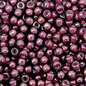 Fancy lined aubergine 3mm 8/0 (5g)