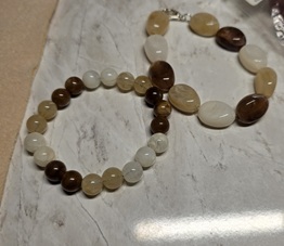 Armband set bruin, beige, offwhite