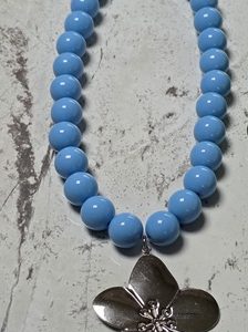 Ketting blauw met hanger
