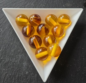 Resin kraal Topaz bruin 12mm
