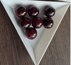 Resin kraal aubergine rood (Eggplant)