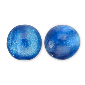 Blauw/turquoise glitter 6mm