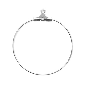 Creool oorring/hanger 40mm RVS