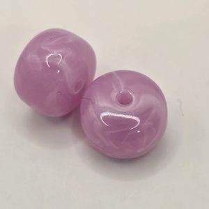 Lila-wit disc 9,5*14,5mm