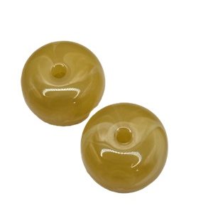 Okergeel-wit disc 9,5*14,5mm