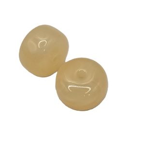 Perzik oranje-wit disc 9,5*14,5mm