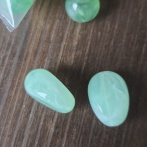 Mintgroen-marble Nugget/Eivormig 18,5*13mm