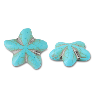 Zeester turquoise blue 20*22mm