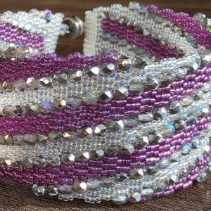 Armband Roze/transparant 21,5cm