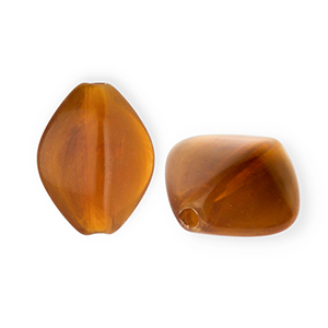 Bruin-camel-bruin-white marble  ruit 16,5*13,5mm