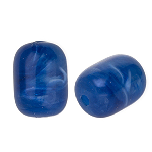 Dark blue-multicolour-white marble tube 20*15*15mm